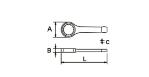 ประแจแหวนหัวตรงแบบใช้ค้อนตี (นิ้ว) Slogging Ring Wrench  Ega Master Table