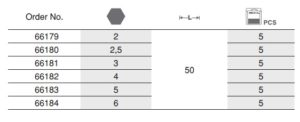 ดอกไขควงหัวบอล Hexagonal Ball Point  Ega Master table