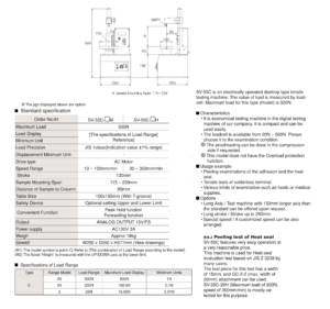 SV-55C เครื่องทดสอบรุ่น SV-55C IMADA SEISAKUSHO table