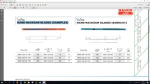 Hand Hacksaw Blades (sandcut) ใบเลื่อย Bahco table