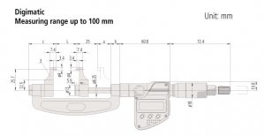 Outside micrometer series 343 MITUTOYO