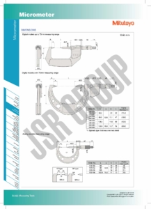 Point Micrometers SERIES 342,142,112 Mitutoyo