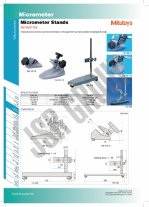 Micrometer Stands SERIES 156 Mitutoyo table